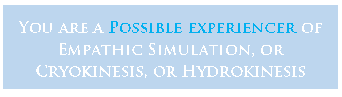 empathic simulation cryokinesis hydrokinesis