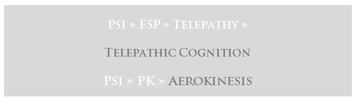Telepathic Cognition Aerokinesis